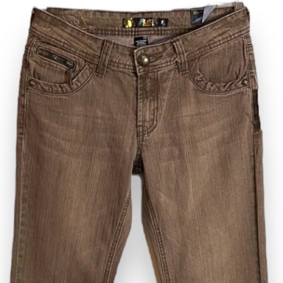 Lot 29 Sand Brown Denim Bootcut Jeans Junior’s Size 7 - Picture 4 of 6